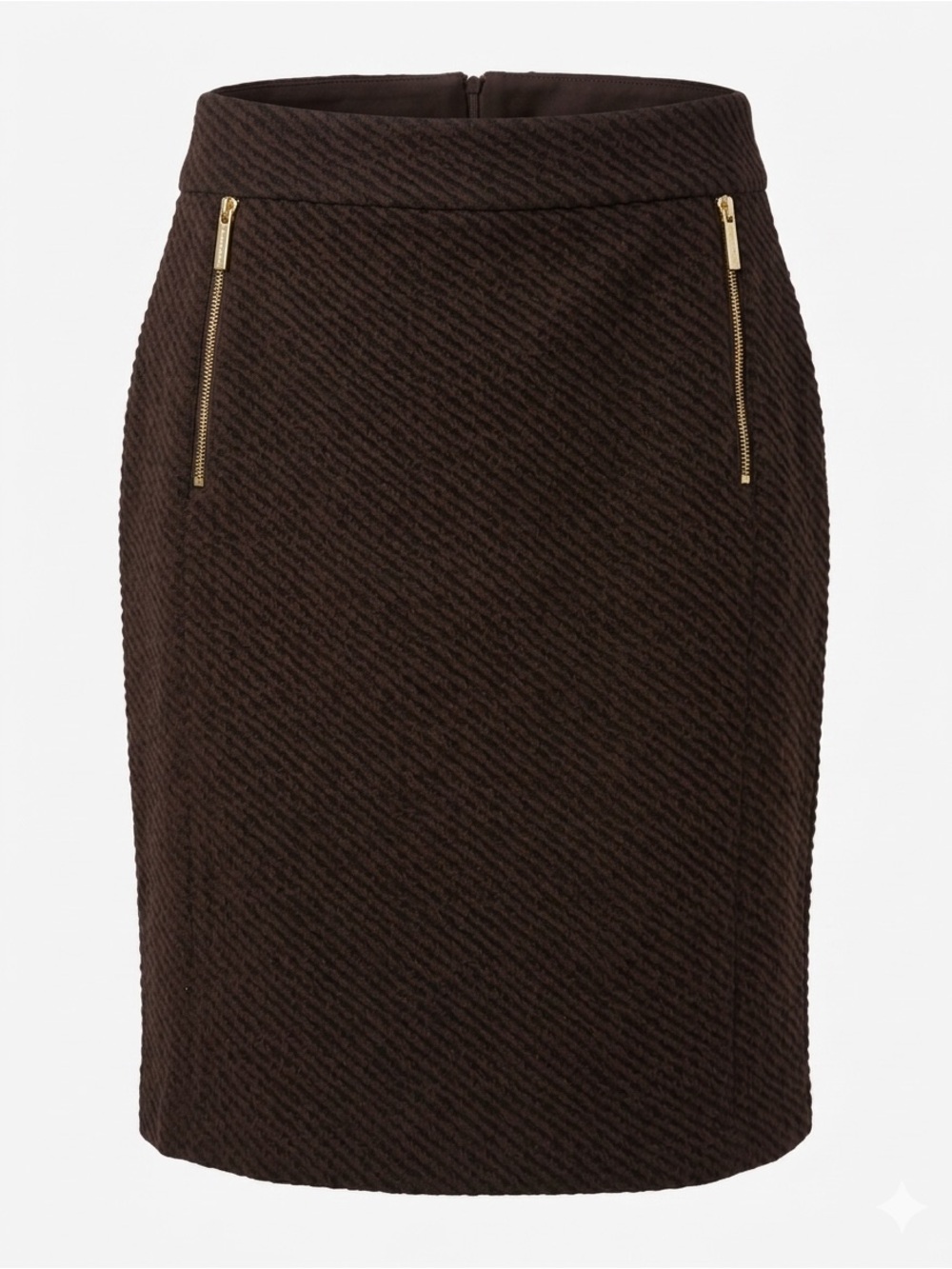 Michael Kors Brown Textured Pencil Skirt Size XL NWT